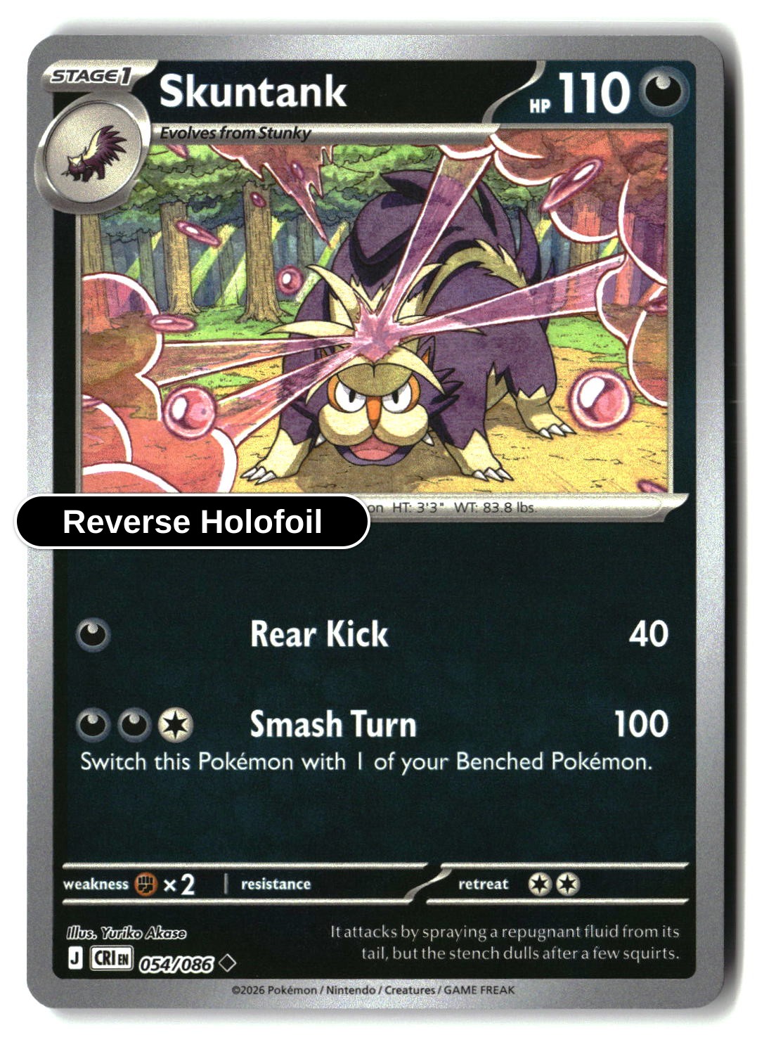 Skuntank - 054/086 - [CRI - ME04: Chaos Rising] - Reverse Holofoil