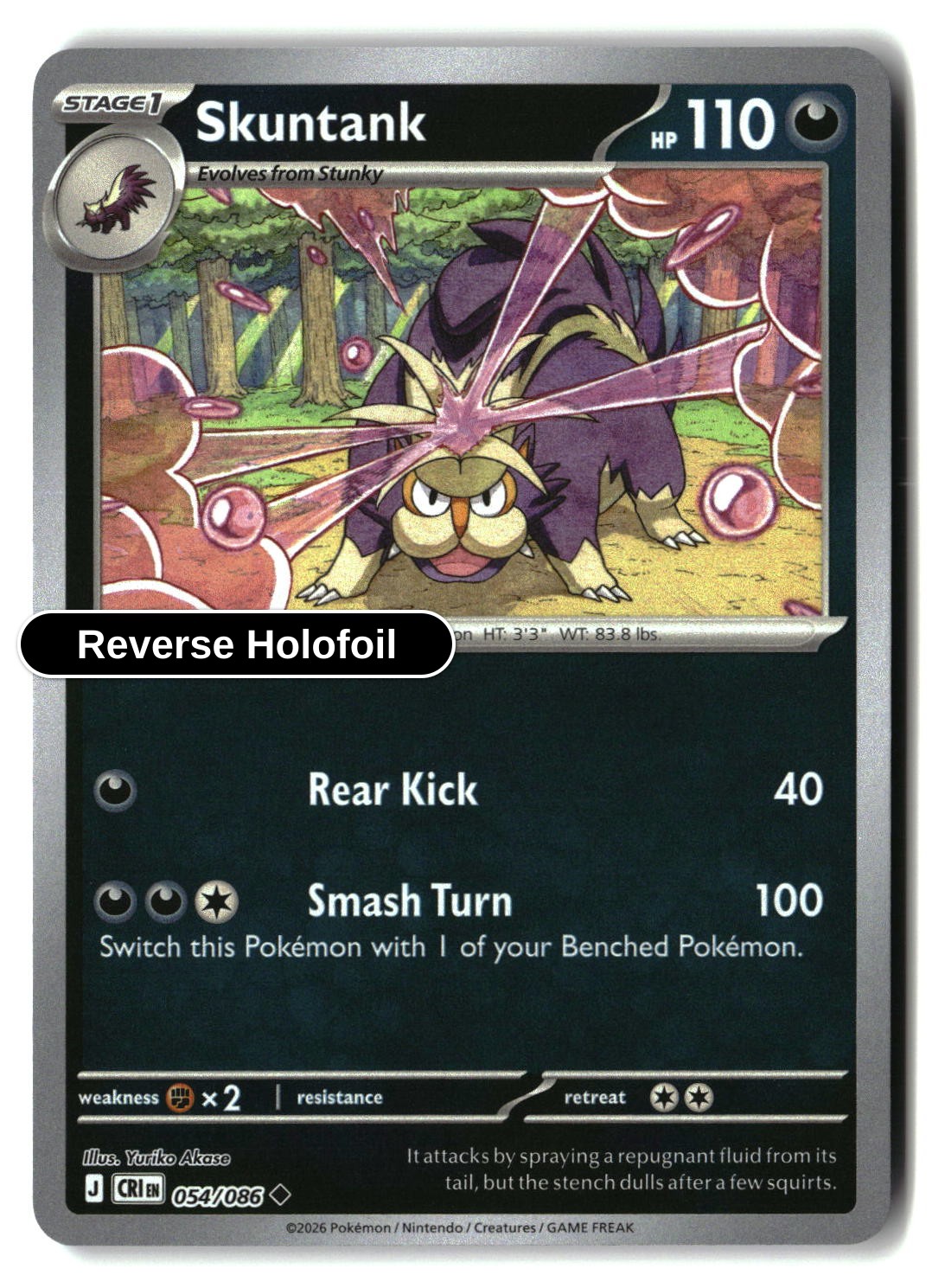 Skuntank - 054/086 - [CRI - ME04: Chaos Rising] - Reverse Holofoil