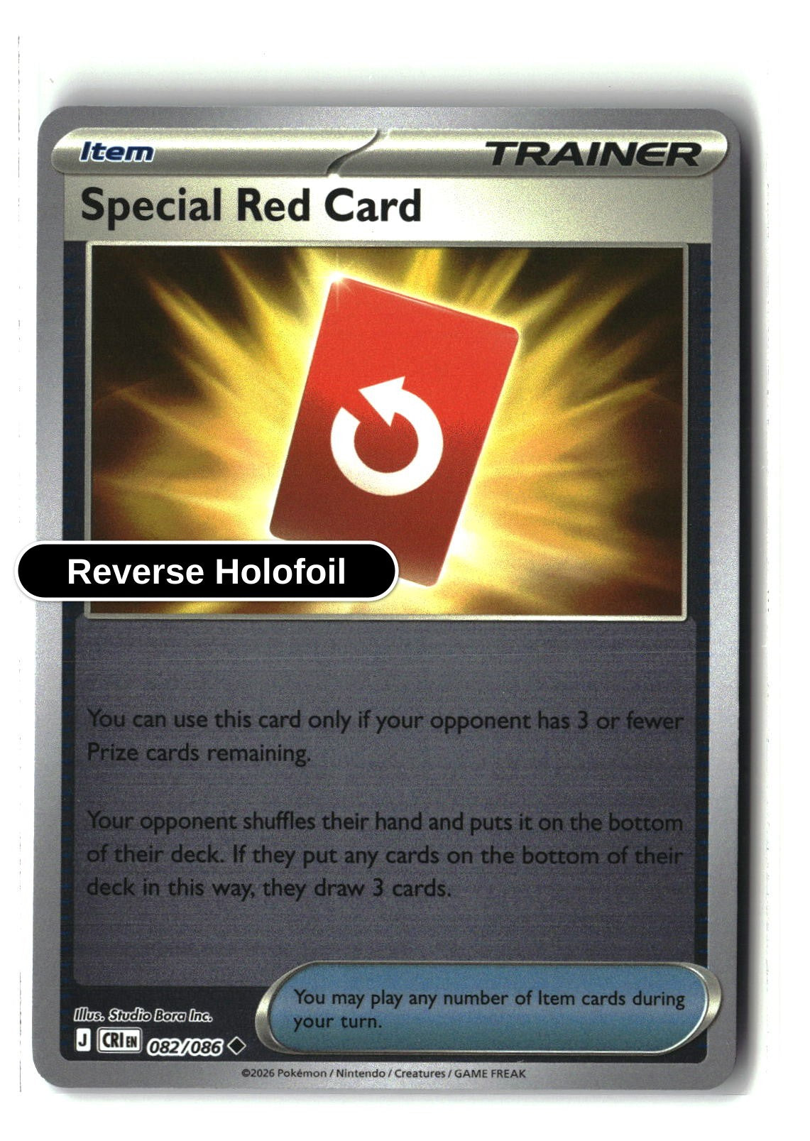 Special Red Card - 082/086 - [CRI - ME04: Chaos Rising] - Reverse Holofoil