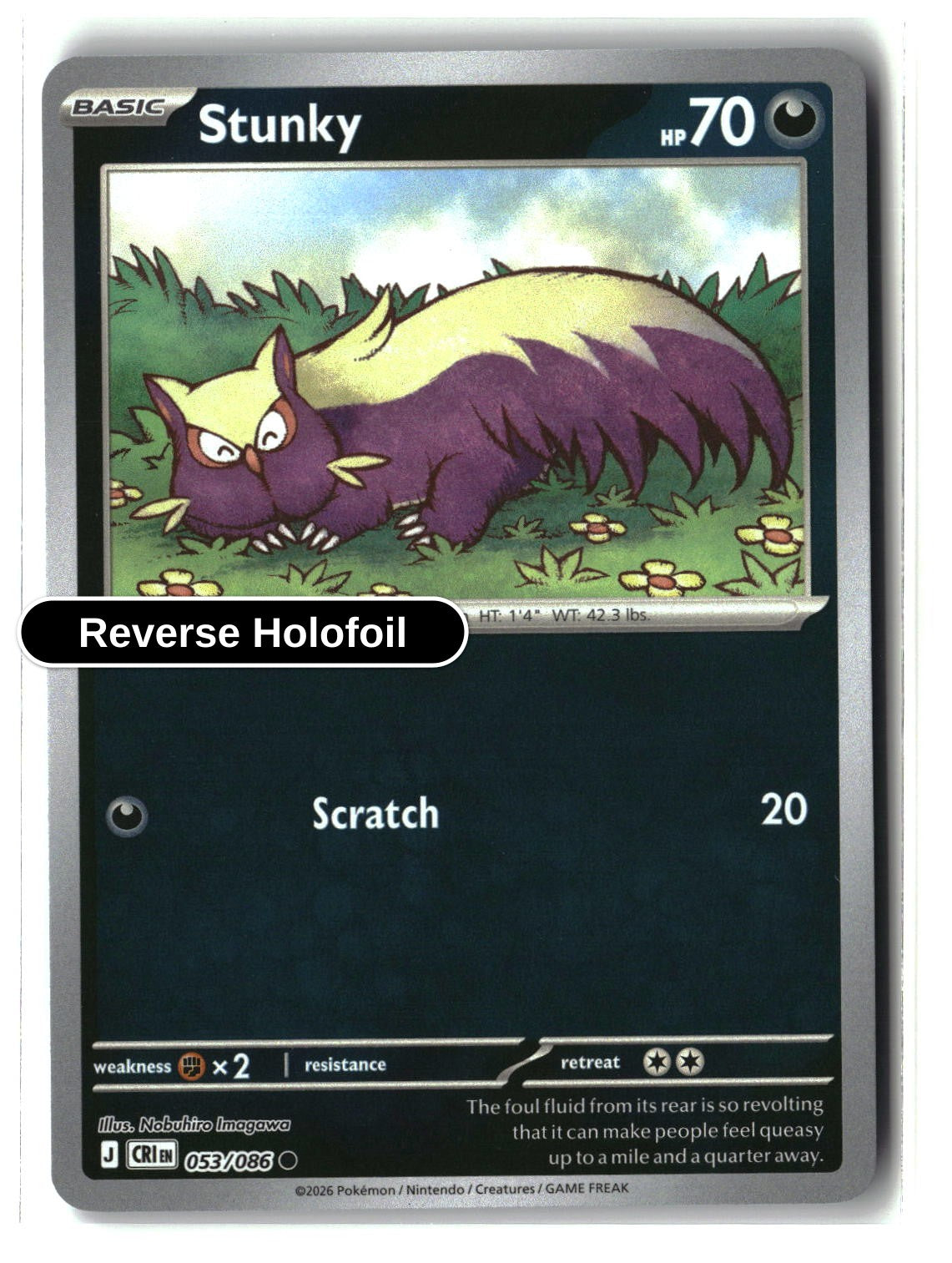 Stunky - 053/086 - [CRI - ME04: Chaos Rising] - Reverse Holofoil