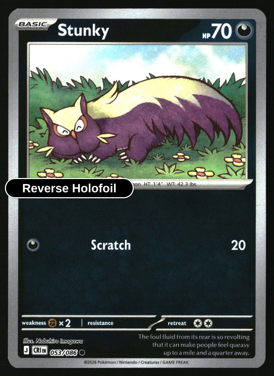 Stunky - 053/086 - [CRI - ME04: Chaos Rising] - Reverse Holofoil