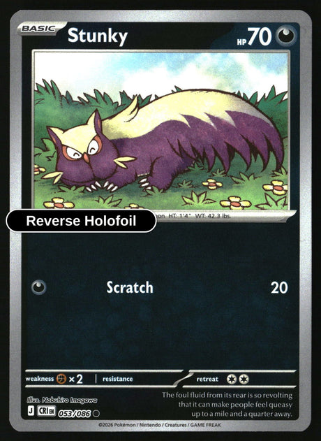 Stunky - 053/086 - [CRI - ME04: Chaos Rising] - Reverse Holofoil