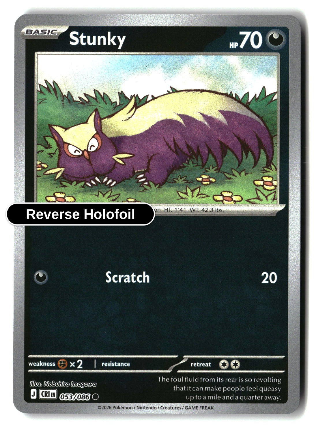 Stunky - 053/086 - [CRI - ME04: Chaos Rising] - Reverse Holofoil