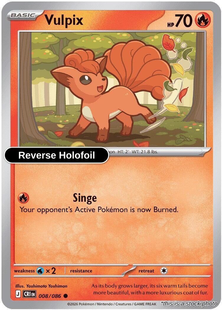 Vulpix - 008/086 - [CRI - ME04: Chaos Rising] - Reverse Holofoil