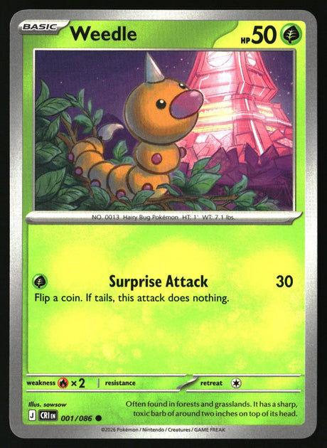 Weedle - 001/086 - [CRI - ME04: Chaos Rising]