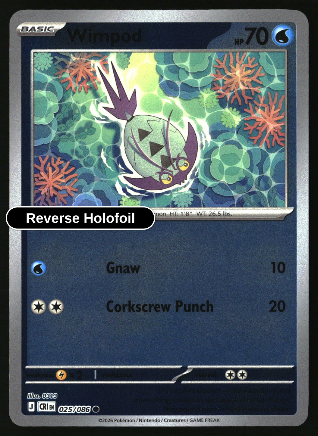 Wimpod - 025/086 - [CRI - ME04: Chaos Rising] - Reverse Holofoil