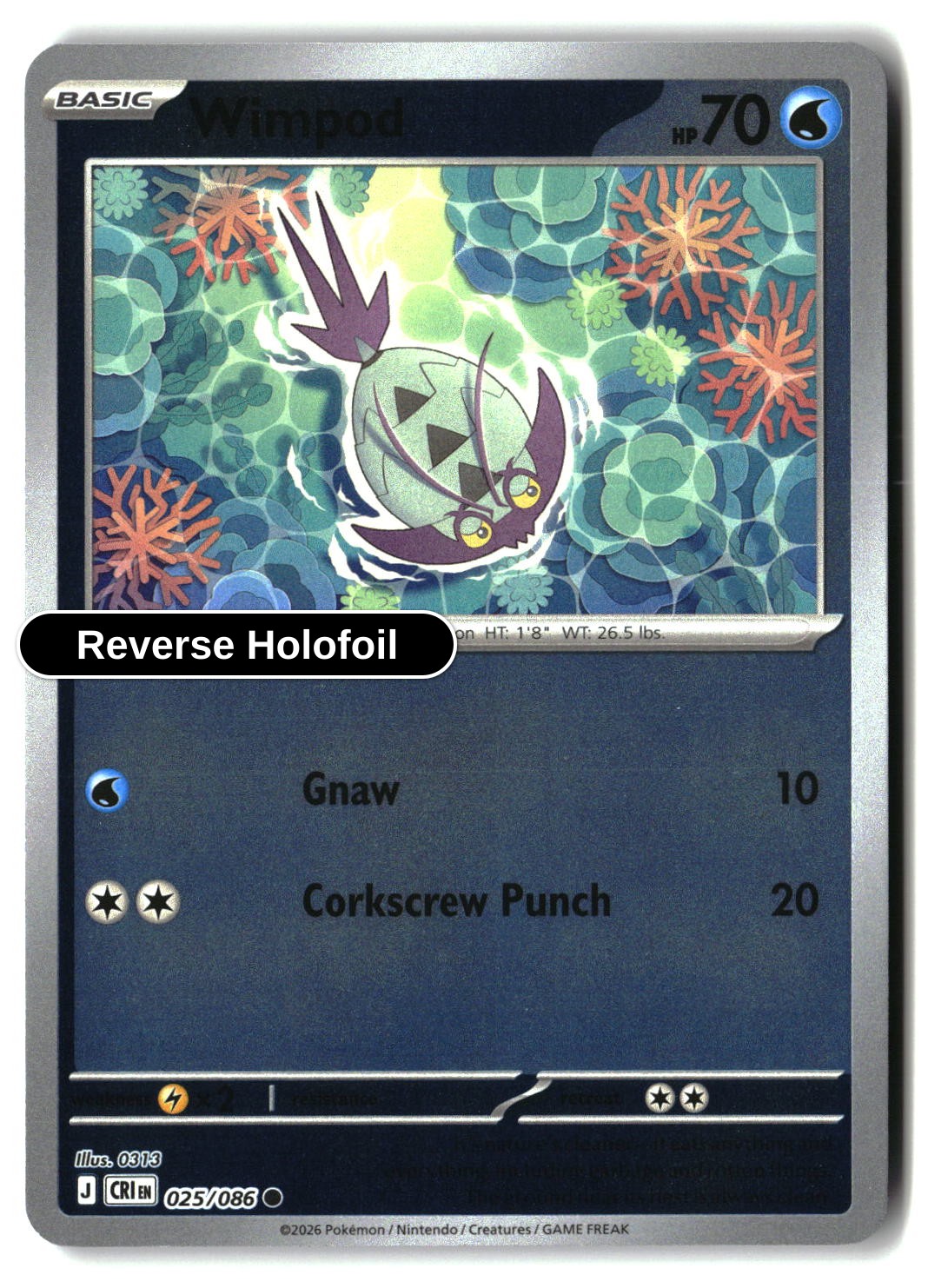 Wimpod - 025/086 - [CRI - ME04: Chaos Rising] - Reverse Holofoil