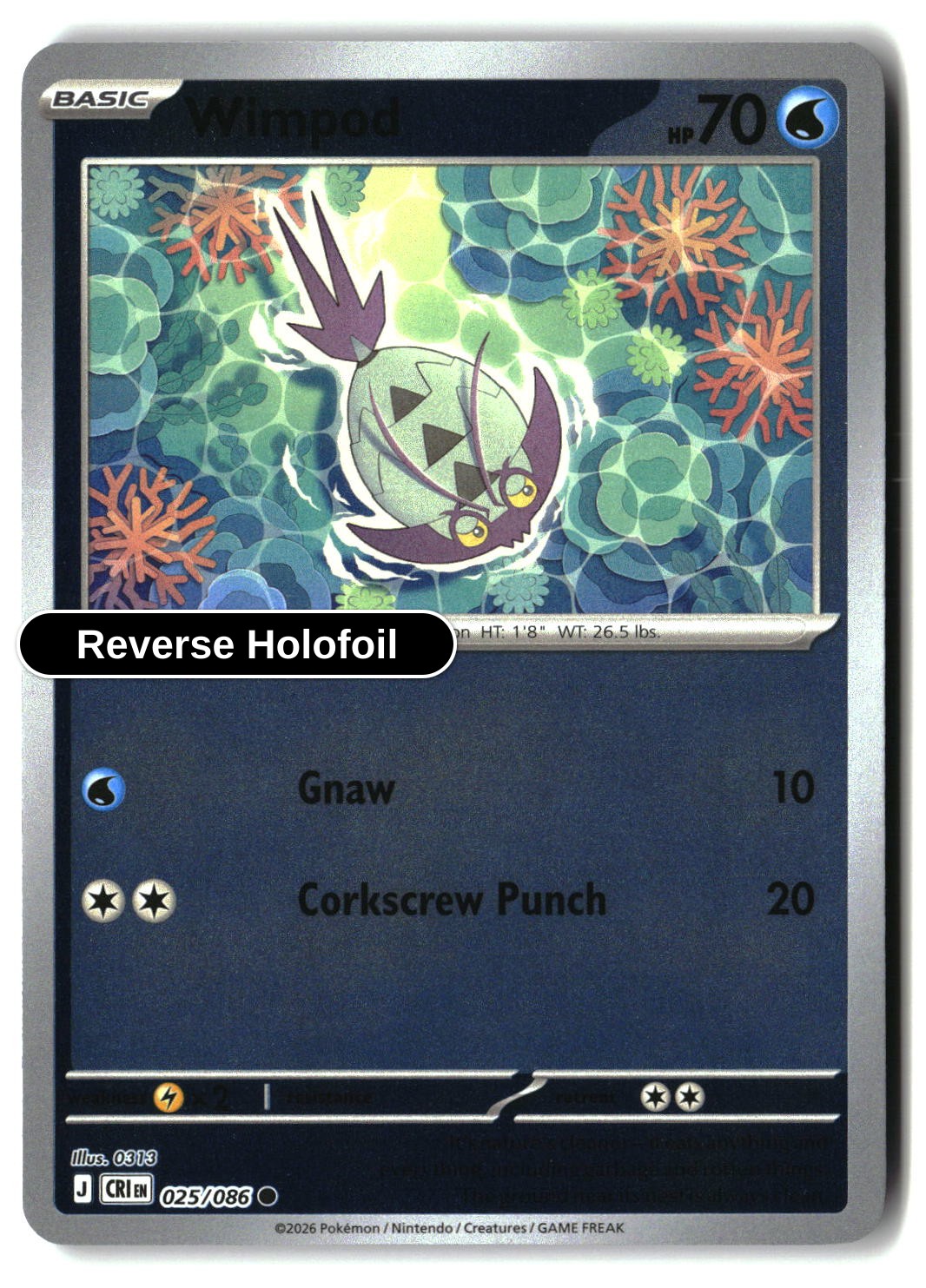 Wimpod - 025/086 - [CRI - ME04: Chaos Rising] - Reverse Holofoil