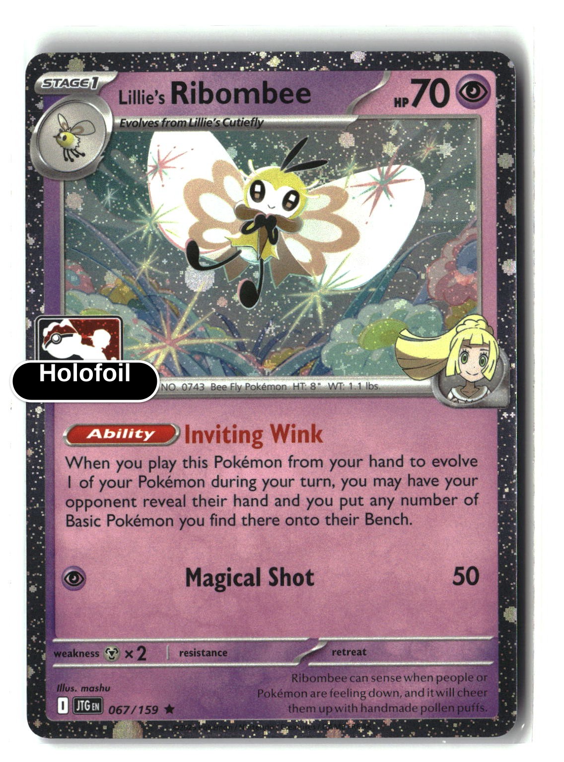 Lillie's Ribombee - 067/159 (Cosmos Holo)