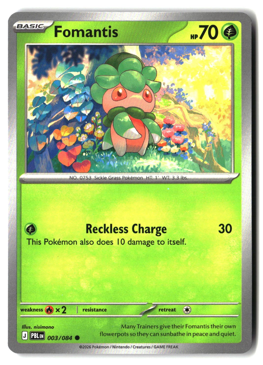 Fomantis - 003/084 - [PBL - ME05: Pitch Black]