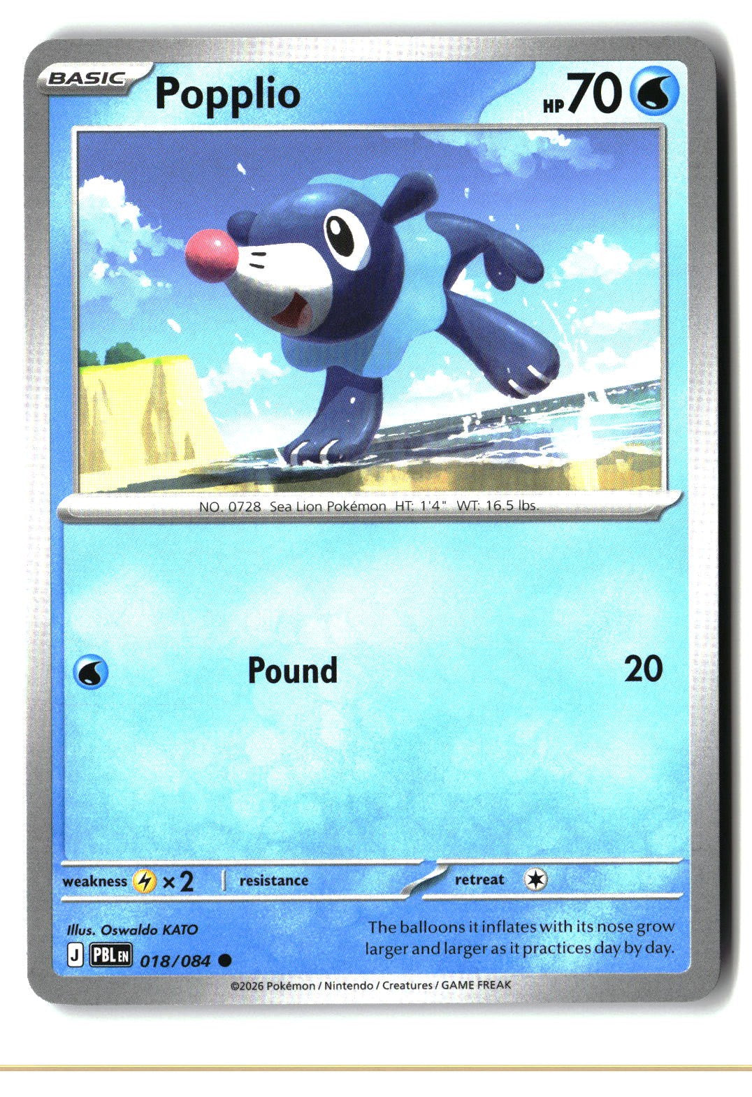 Popplio - 018/084 - [PBL - ME05: Pitch Black]