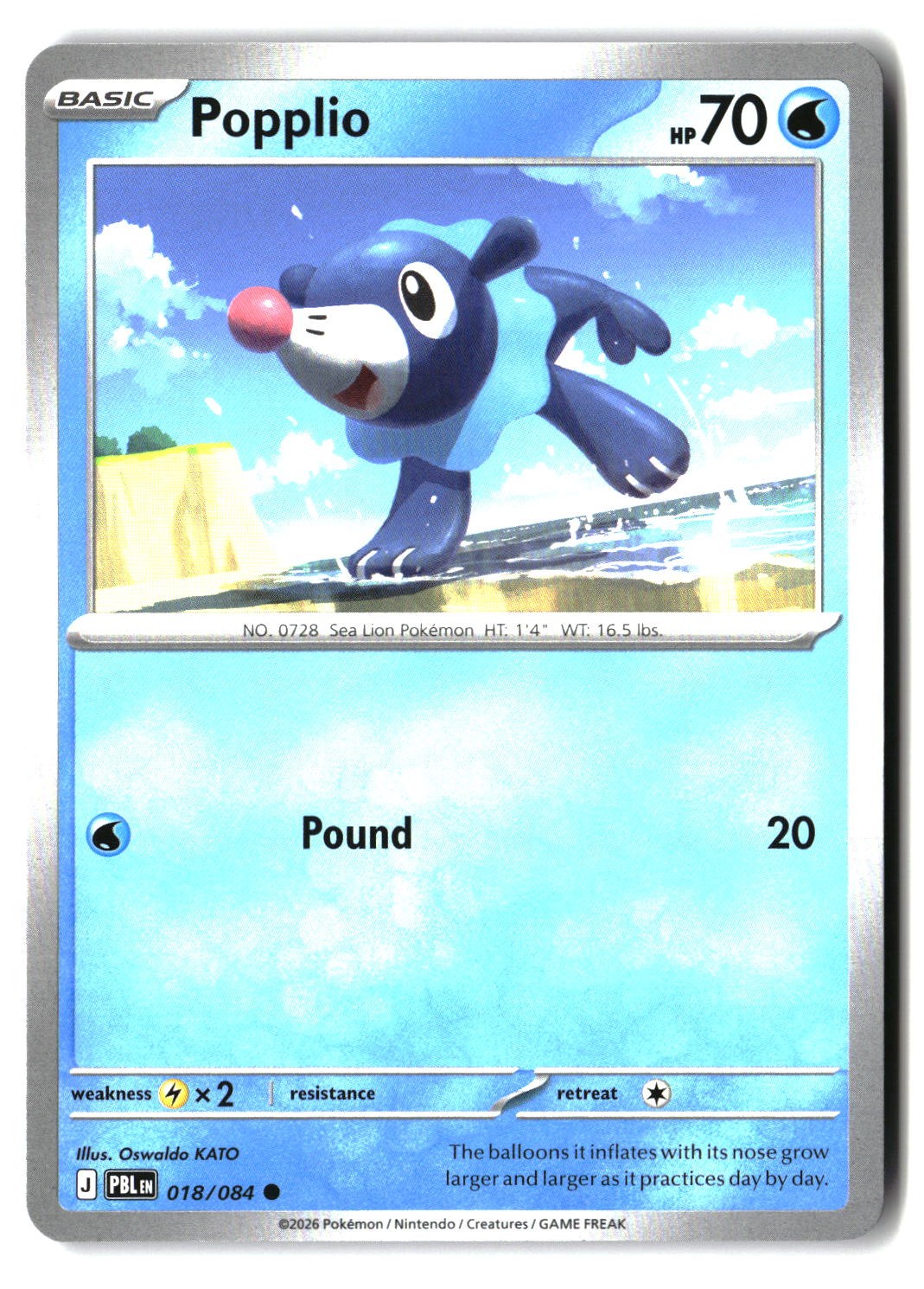 Popplio - 018/084 - [PBL - ME05: Pitch Black]