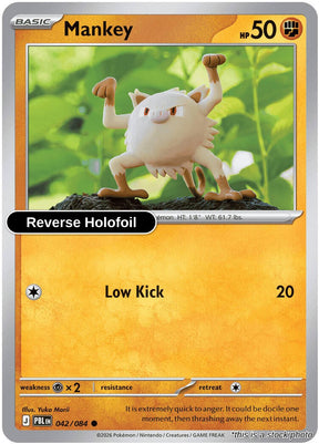 Mankey - 042/084 - [PBL - ME05: Pitch Black] - Reverse Holofoil