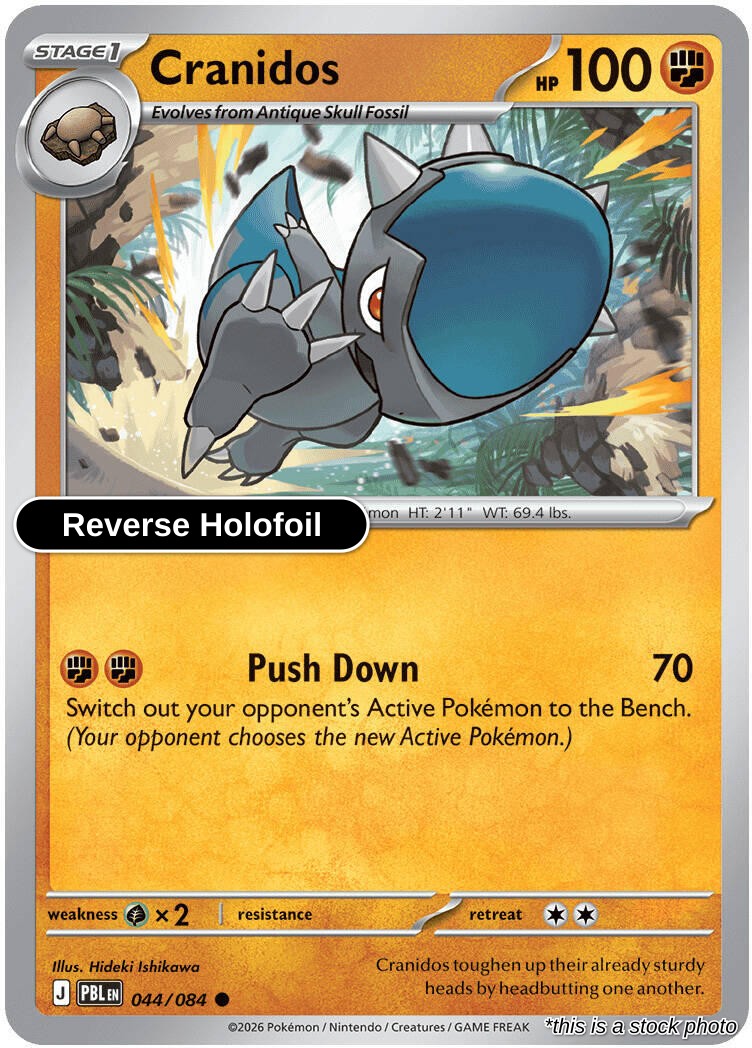 Cranidos - 044/084 - [PBL - ME05: Pitch Black] - Reverse Holofoil