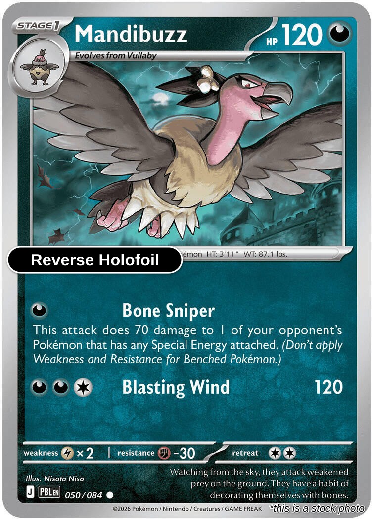 Mandibuzz - 050/084 - [PBL - ME05: Pitch Black] - Reverse Holofoil