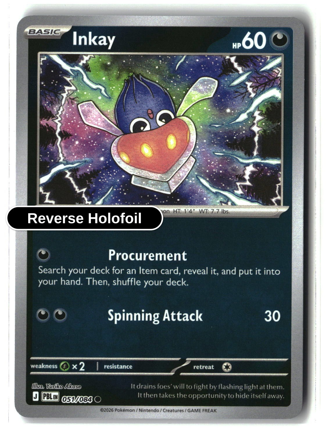 Inkay - 051/084 - [PBL - ME05: Pitch Black] - Reverse Holofoil