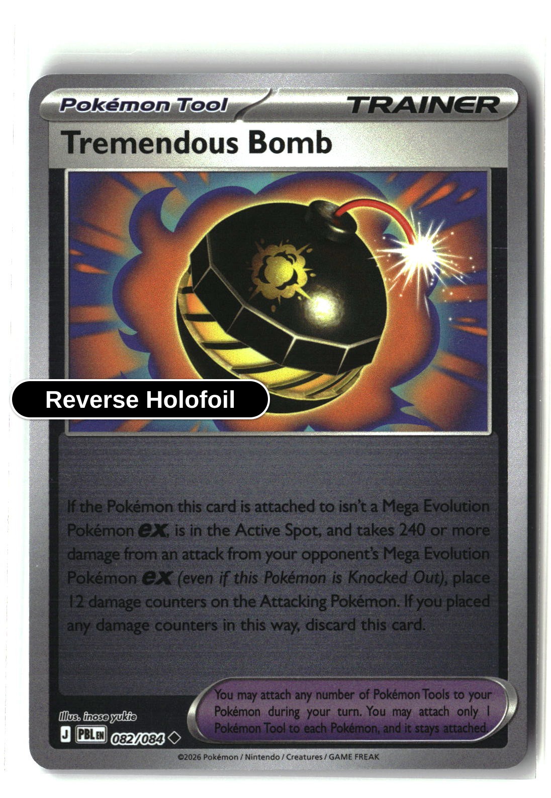Tremendous Bomb - 082/084 - [PBL - ME05: Pitch Black] - Reverse Holofoil