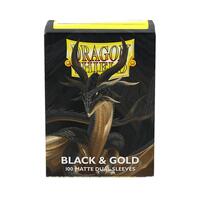Dragon Shield Dual Matte Standard Sleeves - Black & Gold (100-Pack)