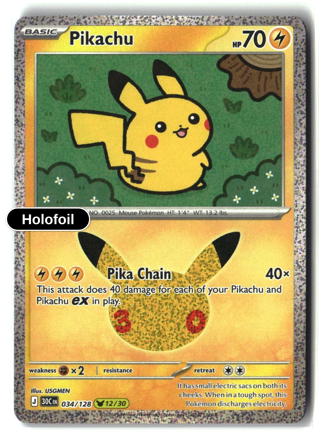 Pikachu - 034/128