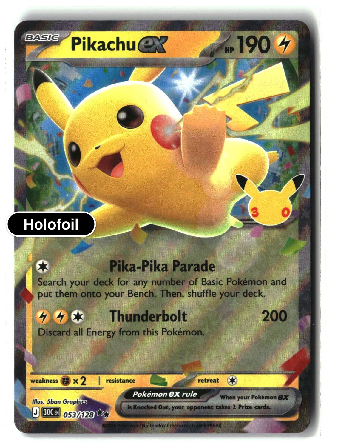 Pikachu ex - 053/128