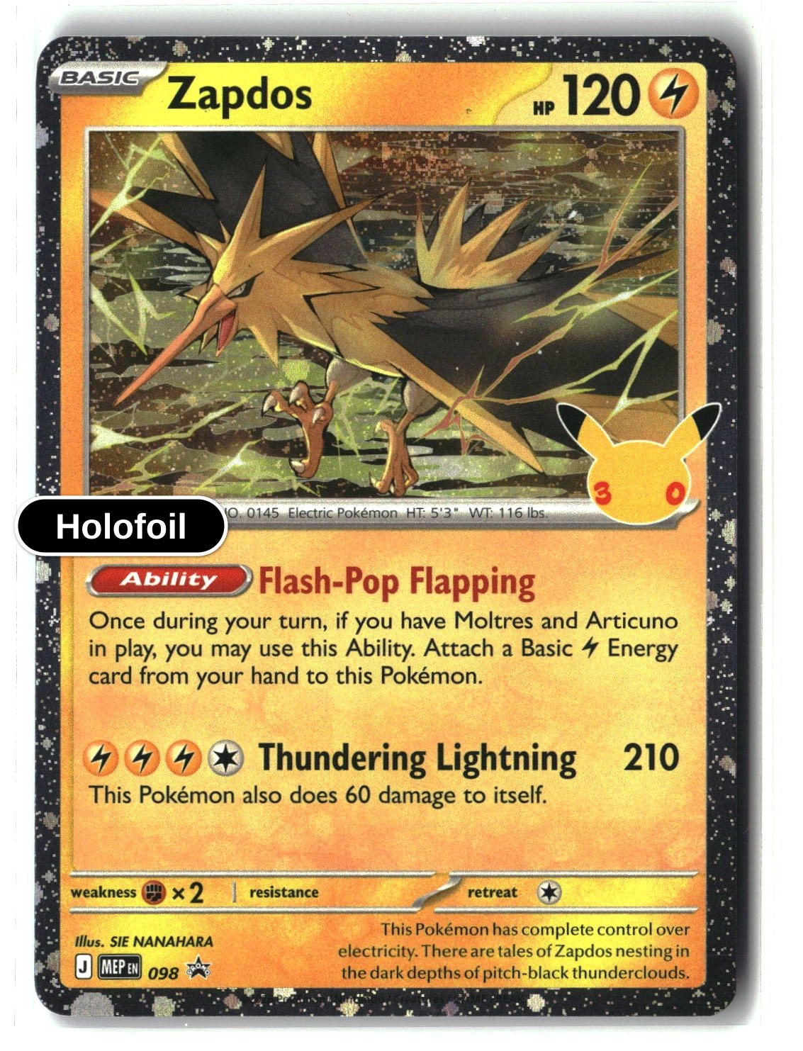 Zapdos - 098 (30th Celebration)