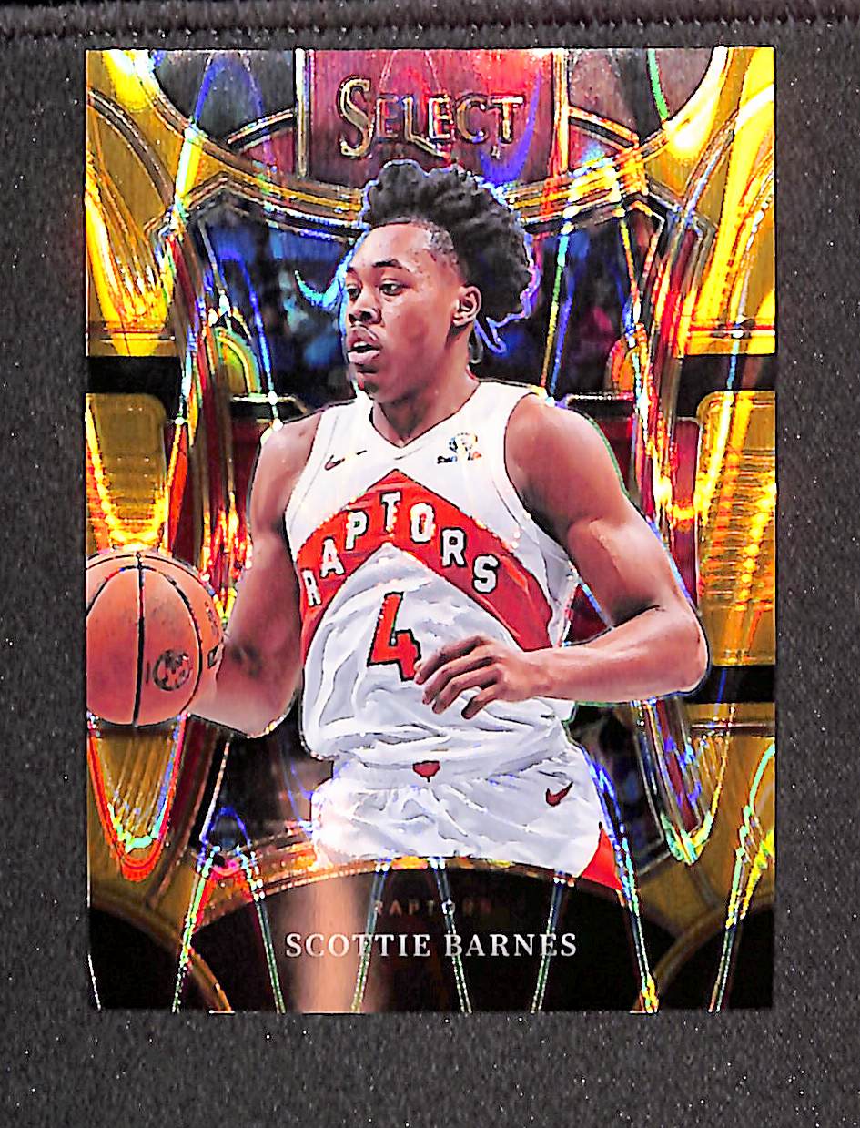 Scottie Barnes 2023-24 Select Basketball Gold Tectonic Prizms #347 1/10