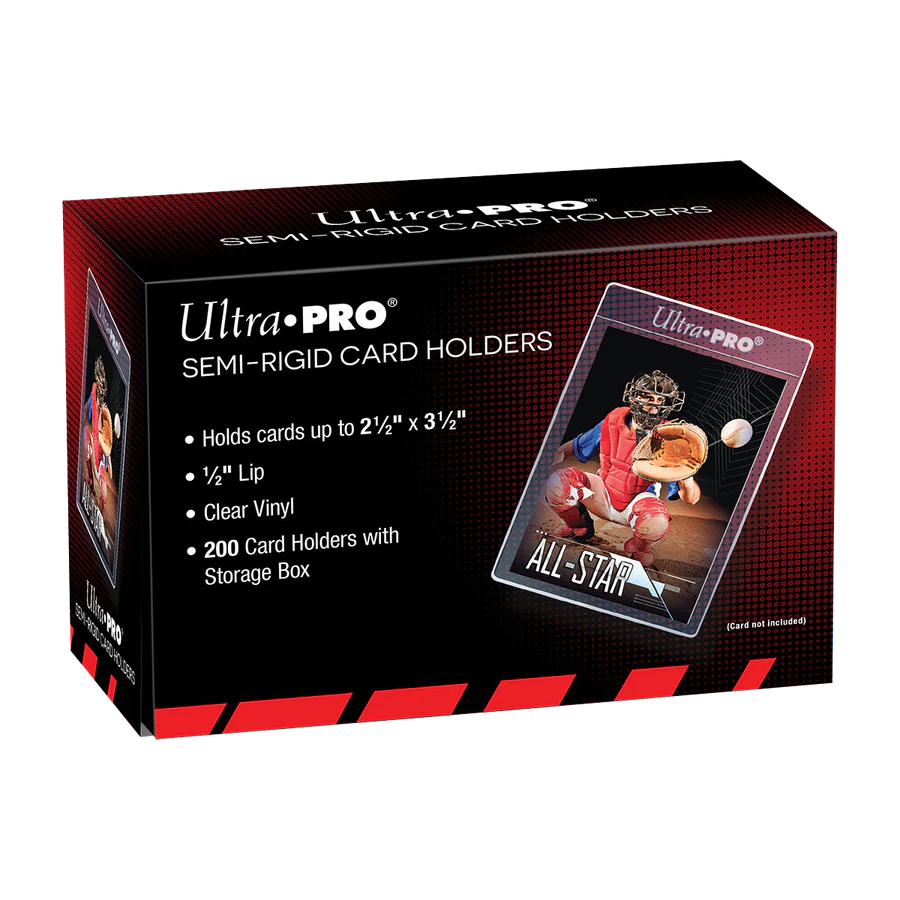 Ultra Pro: 1/2" Lip Semi-Rigid Card Holders (200 ct) for Standard Size Cards