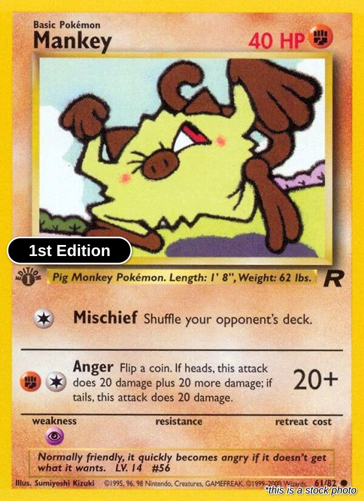 Mankey - 61/82 - [TR - Team Rocket] - 1st Edition