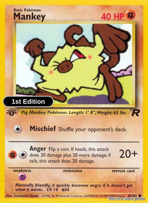 Mankey - 61/82 - [TR - Team Rocket] - 1st Edition