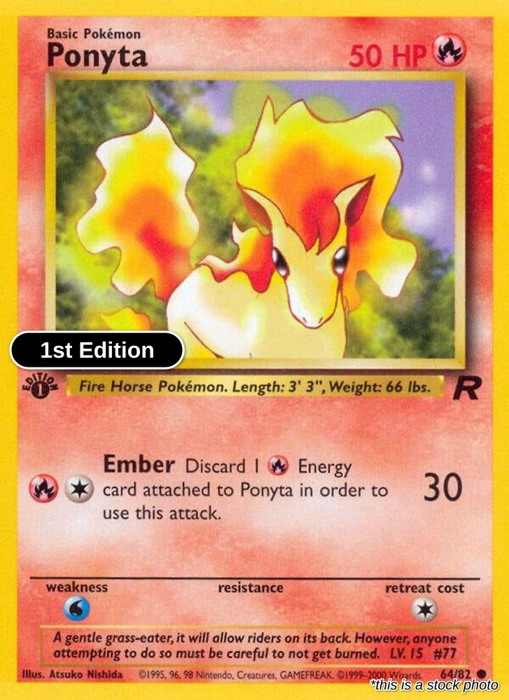Ponyta - 64/82 - [TR - Team Rocket] - 1st Edition