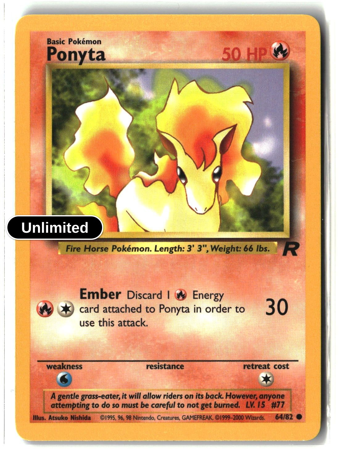 Ponyta - 64/82 - [TR - Team Rocket] - Unlimited