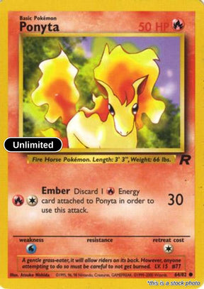 Ponyta - 64/82 - [TR - Team Rocket] - Unlimited