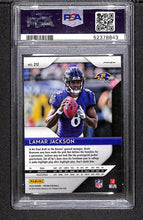 Load image into Gallery viewer, Lamar Jackson 2018 Panini Prizm Red White Blue #212 PSA 9
