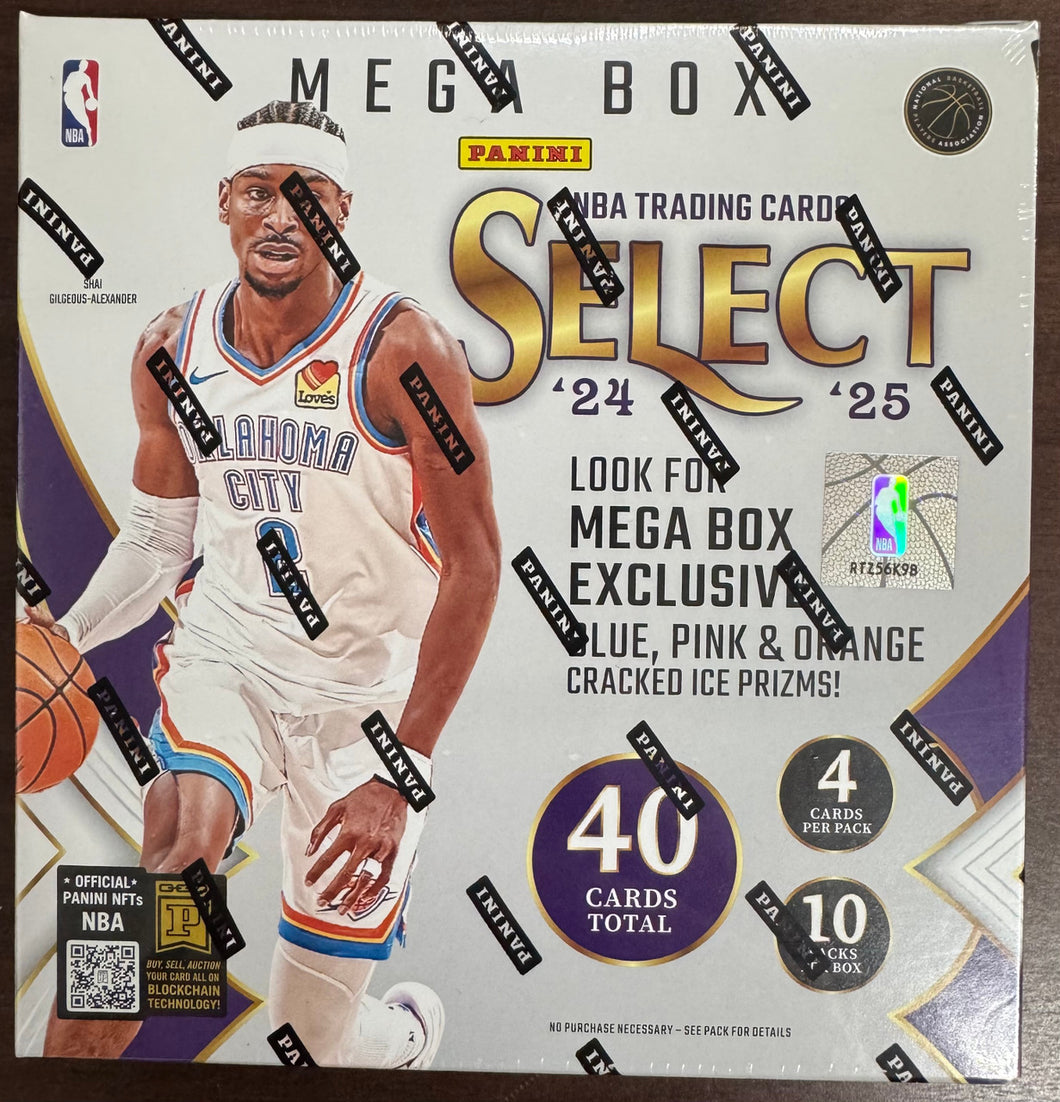 2024-25 Panini Select Basketball Mega Box(Cracked Ice)