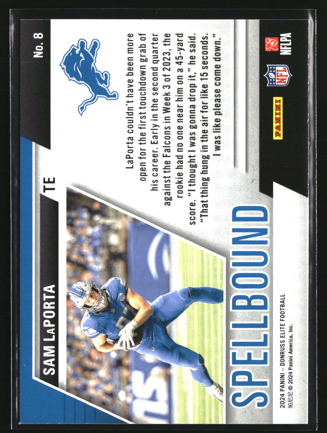 Sam LaPorta 2024 Donruss Elite Spellbound Green #5-11
