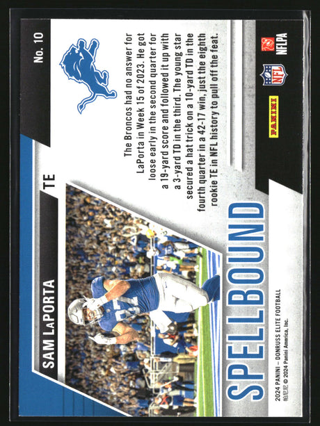 Sam LaPorta 2024 Donruss Elite Spellbound Green #5-11