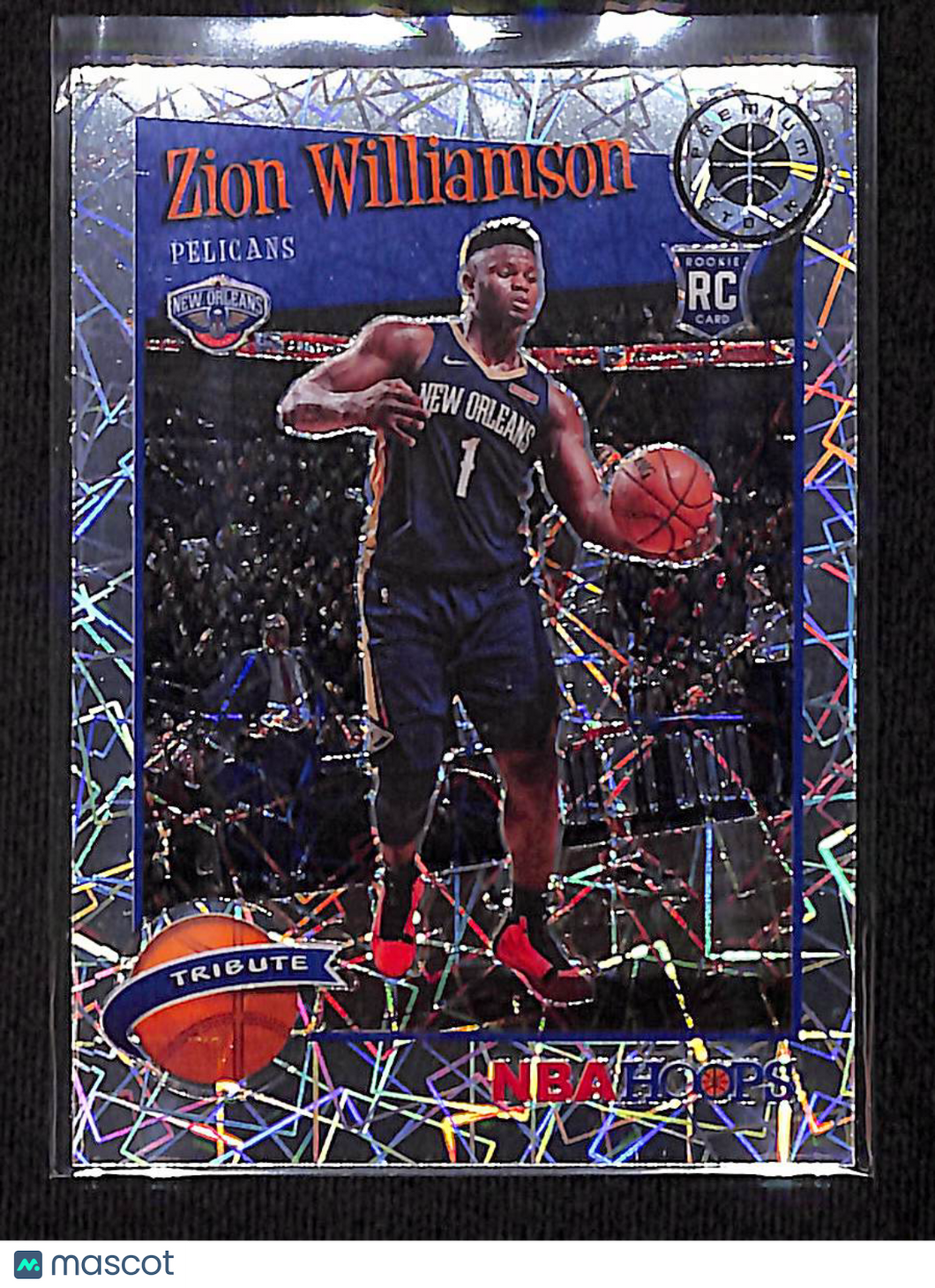 Zion Williamson 2019-20 Panini NBA Hoops Premium Stock Lazer #296