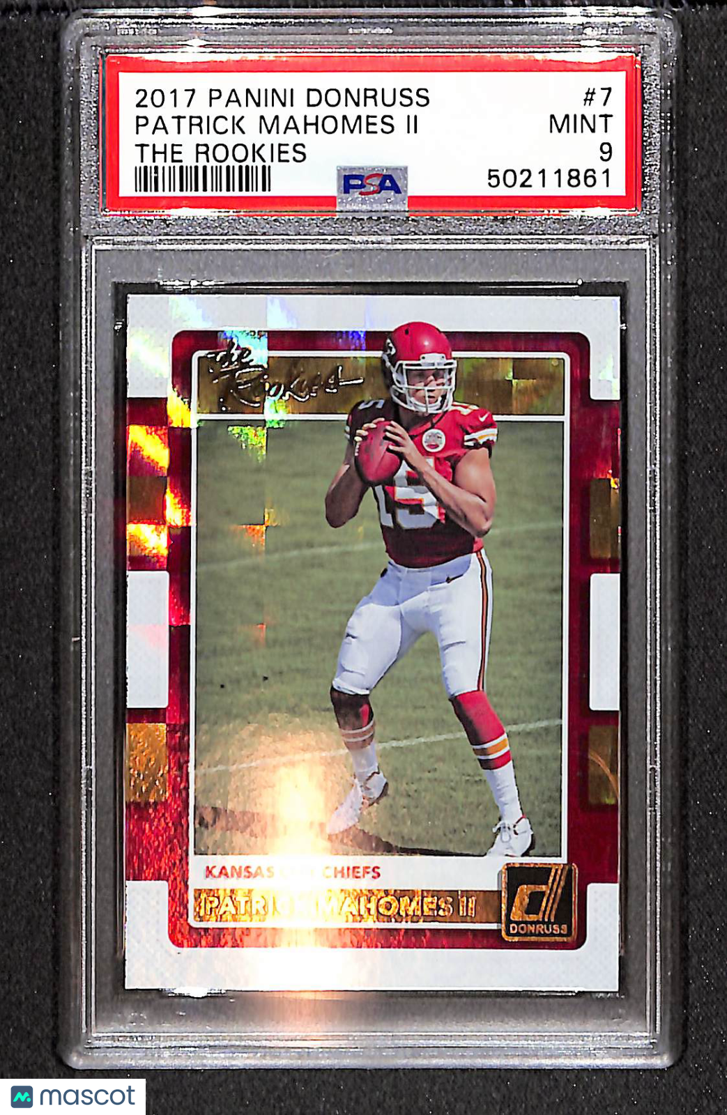 Patrick Mahomes II 2017 Panini Donruss The Rookies #7 PSA 9