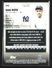 Load image into Gallery viewer, Babe Ruth 2023 Stadium Club Rainbow Foil /25 #298
