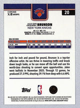 Jalen Brunson 2025-26 Topps Chrome Update Prism Refractor #20