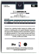 KJ Simpson Jr. 2025-26 Topps Chrome X-Fractor #45