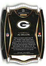 AJ Dillon 2020 Panini Select Red Prizm Die Cut #165