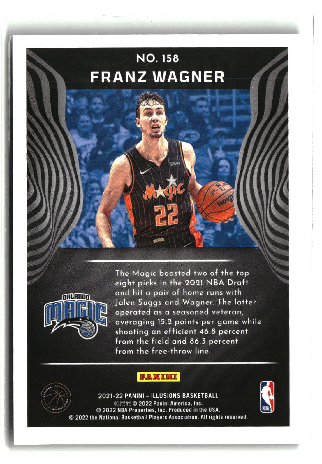 Franz Wagner 2021-22 Panini Illusions #158