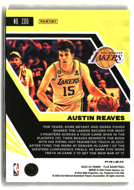 Austin Reaves 2022-23 Panini Flux Red Cracked Ice #200