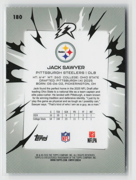 Jack Sawyer 2025 Topps Resurgence #180