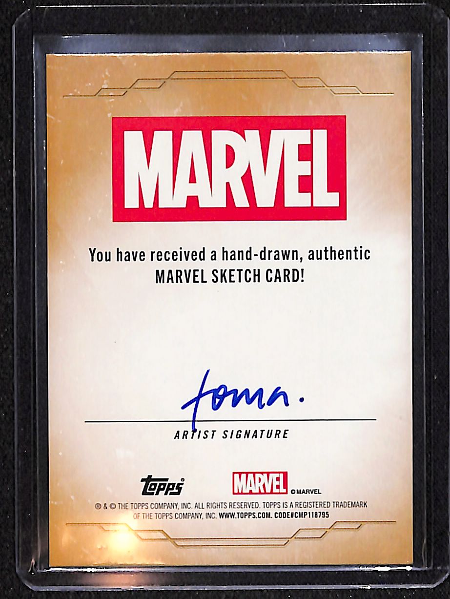 Iron Cat 2026 Topps Chrome Marvel Comics Andre Toma 1/1 Sketch Card