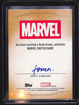 Iron Cat 2026 Topps Chrome Marvel Comics Andre Toma 1/1 Sketch Card