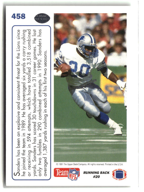 Barry Sanders 1991 Upper Deck #458