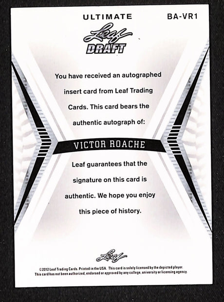 Victor Roache 2012 Leaf Metal Draft #BA-VR1