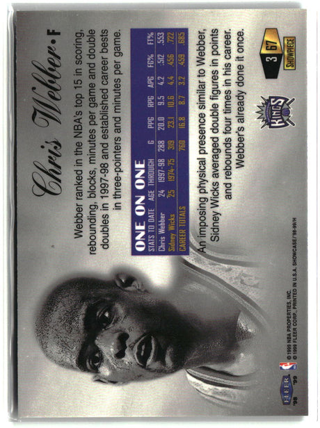 Chris Webber 1998-99 Flair Showcase #67